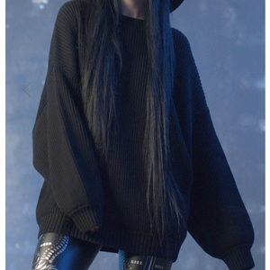 Oversized knit sweater